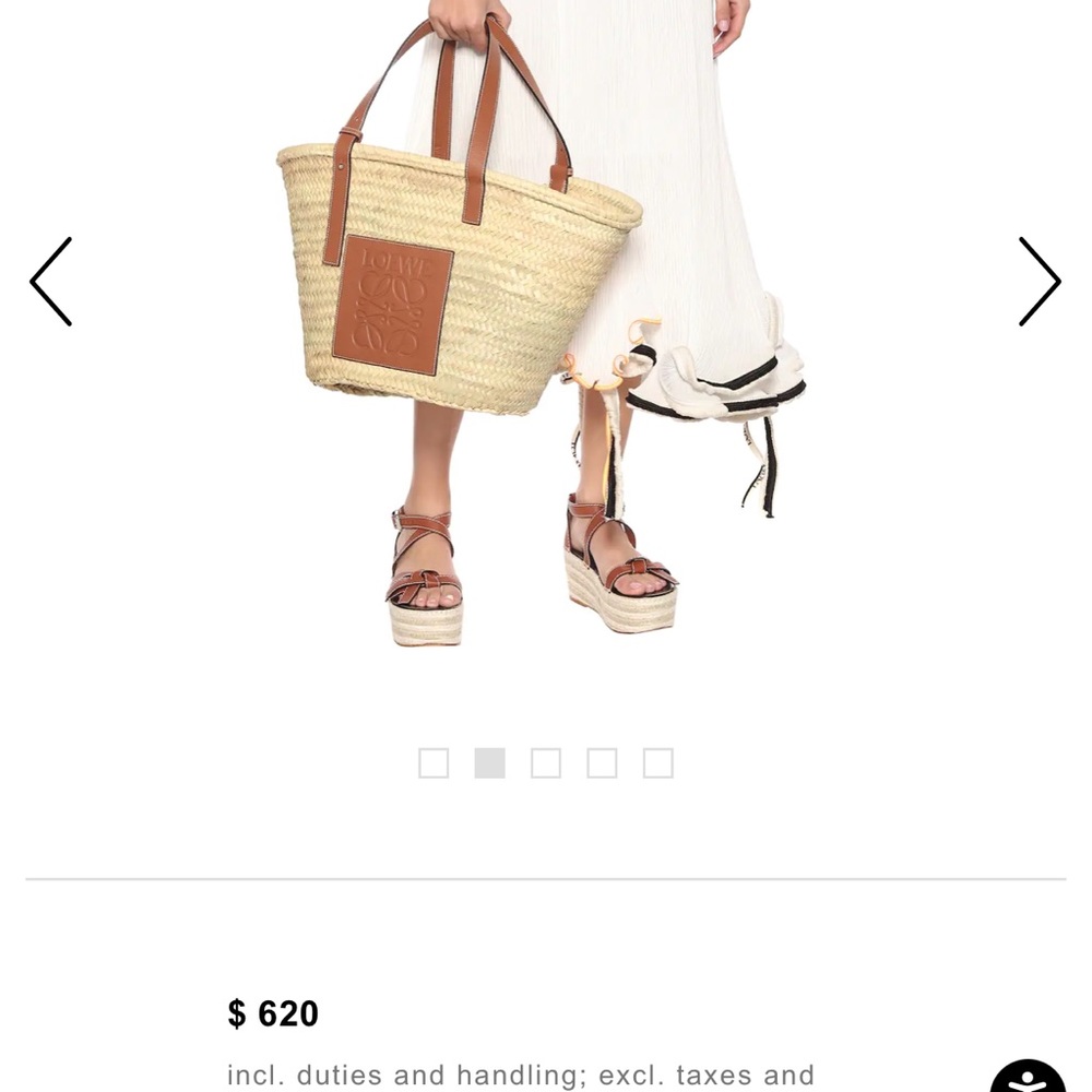 Loewe raffia bag Large size